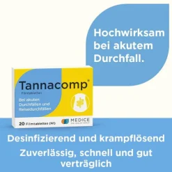 Tannacomp® Filmtabletten bei akutem Durchfall , 20 St