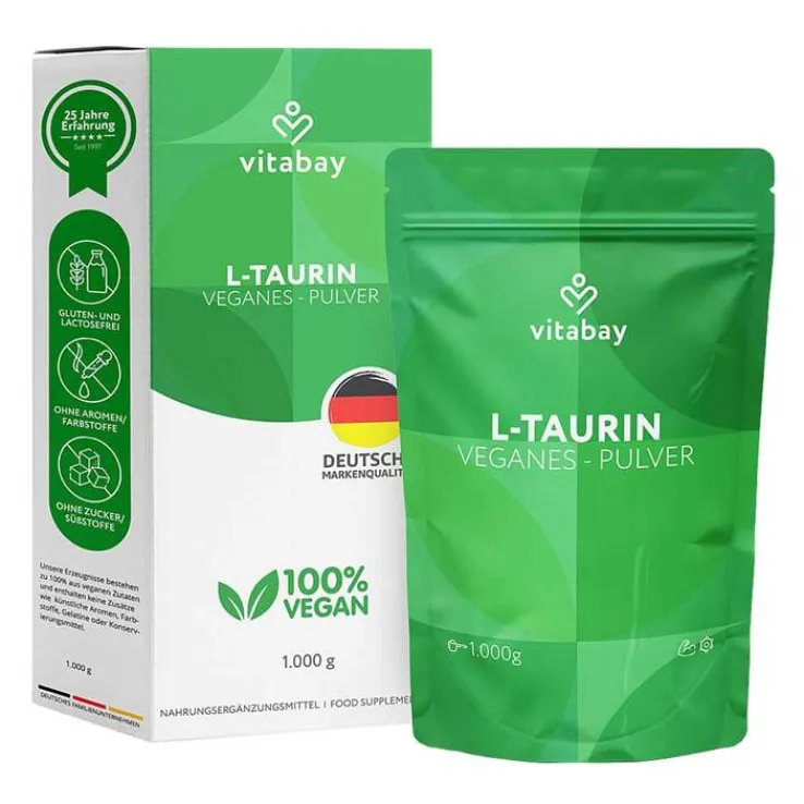 Taurin Pur 6000 mg vegan Pulver, 1000 g