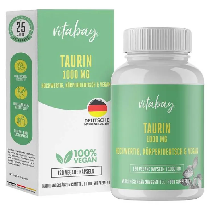Taurin Vegan 1000 mg Kapseln, 120 St