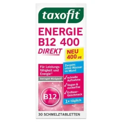 Taxofit Energie B12 400 direkt Schmelztabletten, 30 St