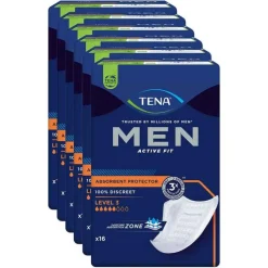 TENA® MEN ACTIVE FIT Level 3 Einlagen bei Inkontinenz, 6X16 St