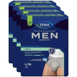 TENA® MEN ACTIVE FIT Pants Normal grau L/XL bei Inkontinenz, 4X10 St
