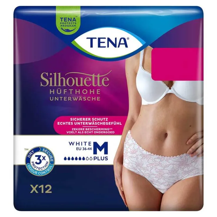 Tena Silhouette Plus M white Inkontinenz Pants, 12 St
