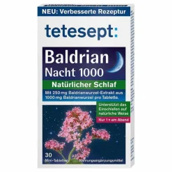 Tetesept Baldrian Nacht 1000 Tabletten, 30 St