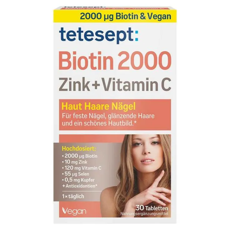 Tetesept Biotin 2000 Filmtabletten, 30 St