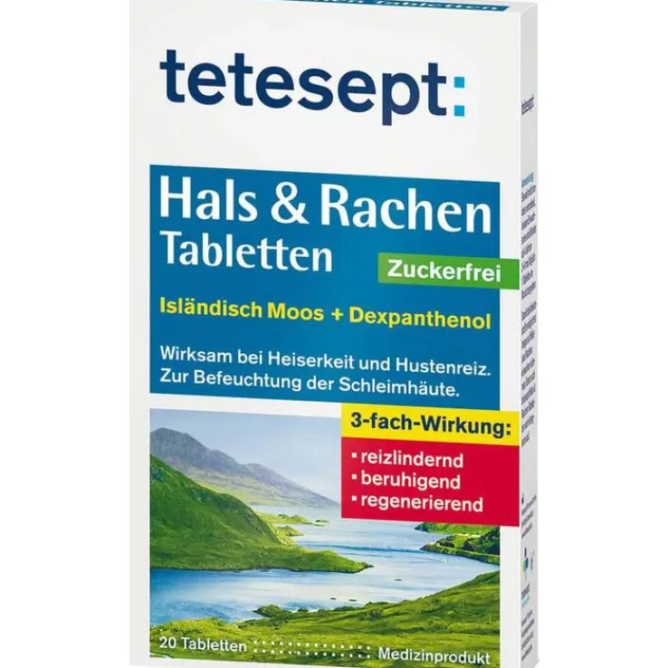 Tetesept Hals & Rachen Tabletten zuckerfrei, 20 St