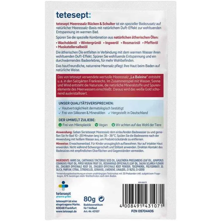 Tetesept Meeressalz Rücken & Schulter, 80 g