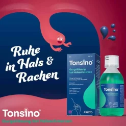 Tonsino Gurgellösung bei Halsschmerzen, 120 ml