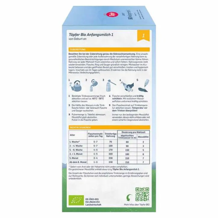 Töpfer Lactana Bio 1 Pulver, 600 g