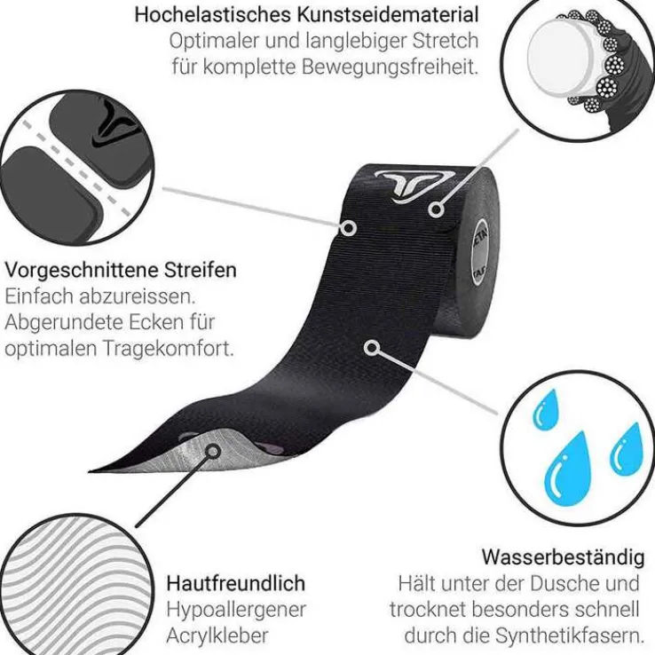 Truetape Athlete Edition Precut schwarz, 1 St