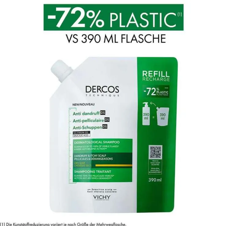 Vichy Dercos Anti-Schuppen Shampoo trockene Kopfhaut, 390 ml