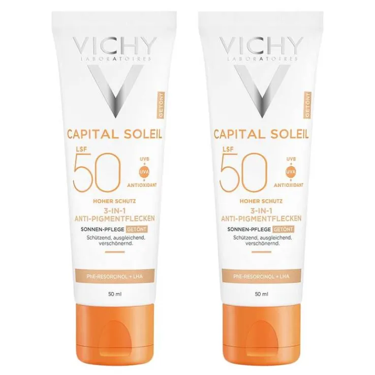 VICHY Idéal Soleil Anti Pigmentflecken Creme LSF 50+, 2x50 ml