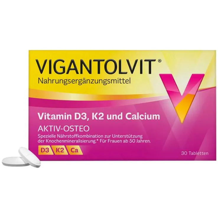 Vigantolvit Vitamin D3 K2 Calcium Filmtabletten, 30 St