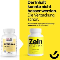 Vitamin A 10.000 I.E. Retinylacetat Kapseln Zeinpharma, 120 St