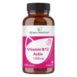 Vitamin B12 Activ 1000 µg hochdosiert + vegan Kapseln , 120 St