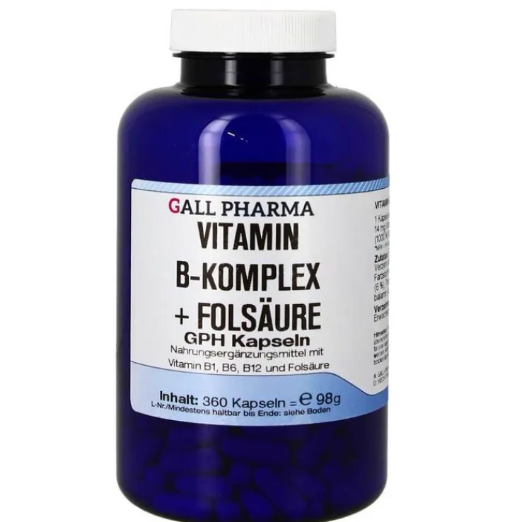 Vitamin B Komplex + Folsäure GPH Kapseln, 360 St
