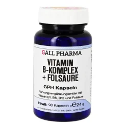 Vitamin B Komplex + Folsäure GPH Kapseln, 90 St