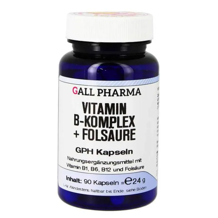 Vitamin B Komplex + Folsäure GPH Kapseln, 90 St