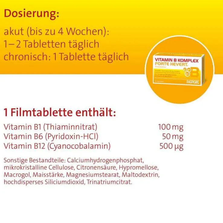 Vitamin B Komplex forte Hevert Tabletten, 100 St