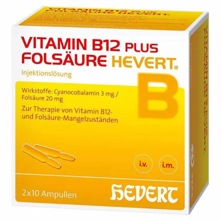 Vitamin B12 plus Folsäure Hevert, 2X10X2 ml