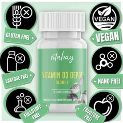 Vitamin D3 Depot 50.000 I.E. Cholecalciferol Tabletten , 60 St