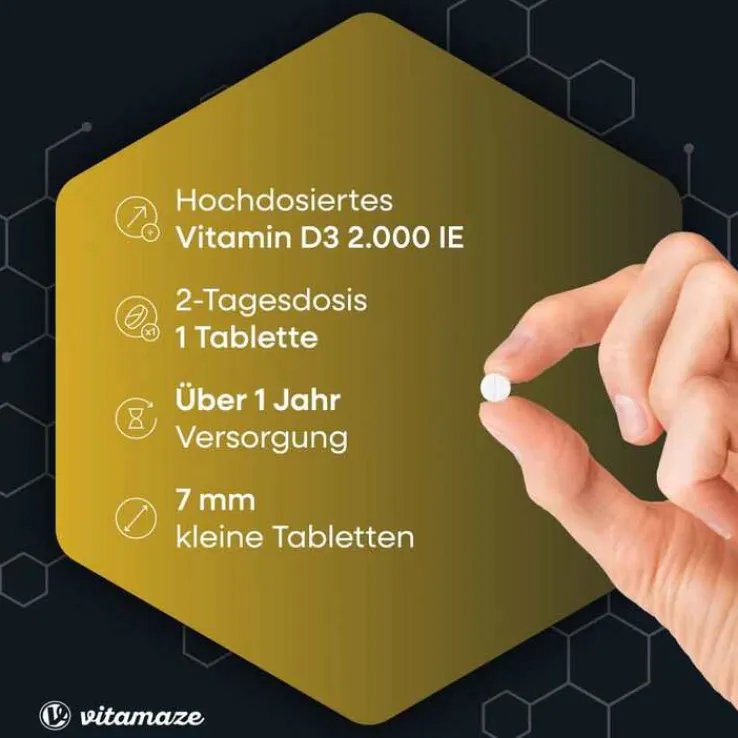 Vitamin D3 2.000 I.E. vegetarisch Tabletten, 240 St