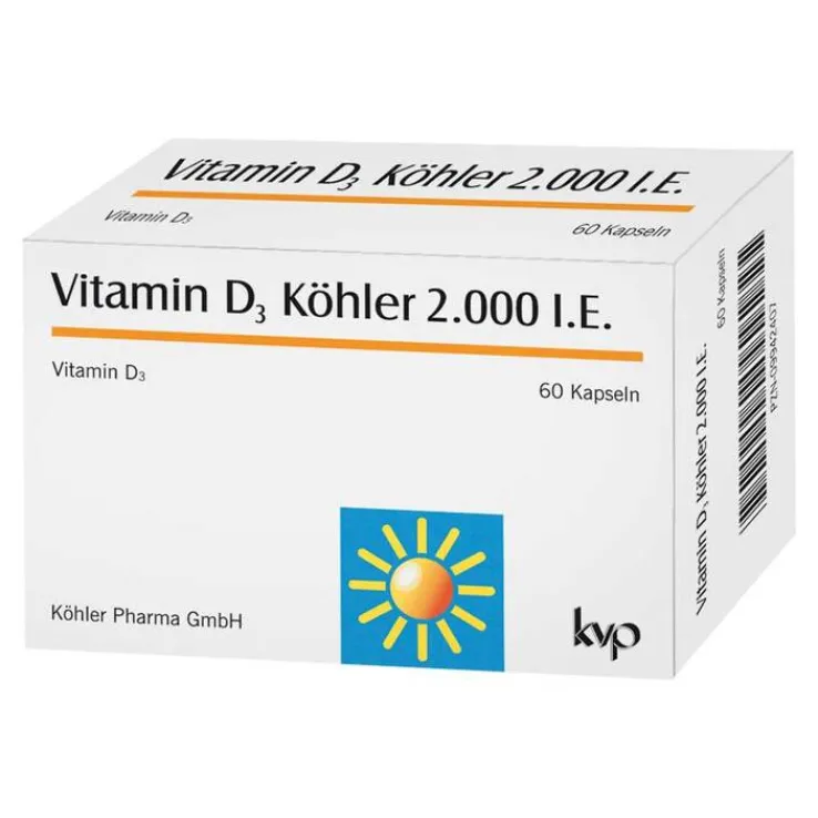 Vitamin D3 Köhler 2000 IE Kapseln, 60 St