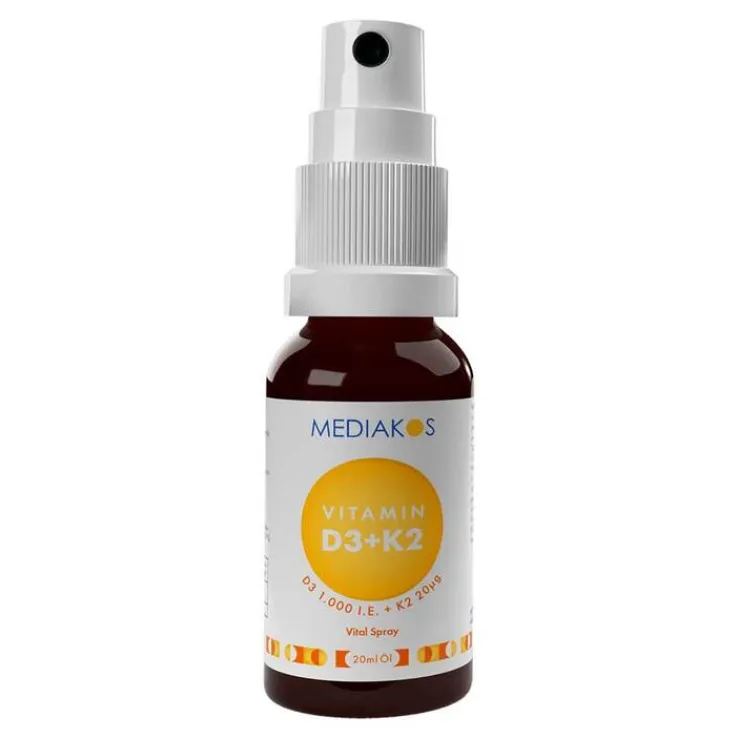 Vitamin D3 + K2 1000 I.E. 20 µg Mediakos Vital Spray, 20 ml
