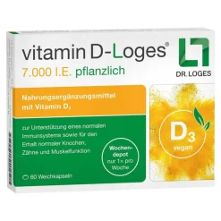 Vitamin D-Loges 7.000 I.E. pflanzlich Wochendepot, 60 St