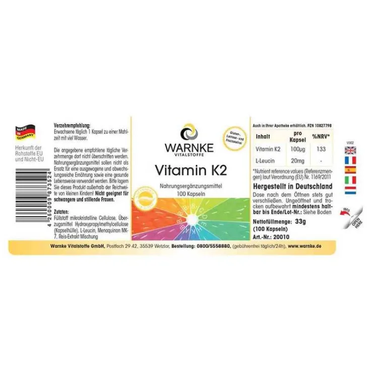 Vitamin K2, 100 St