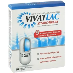 Vivatlac Synbiotikum magensaftresistente Kapseln, 10 St