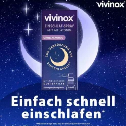 vivinox® Einschlaf-Spray mit Melatonin bei Einschlafstörungen, 30 ml