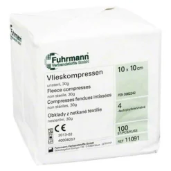Vlieskompressen unsteril 10x10 cm 4lagig, 100 St