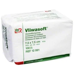 Vliwasoft Vlieskompressen 7,5x7,5cm 4-lagig unsteril, 100 St