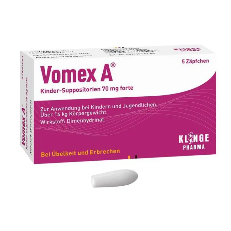 Vomex A® Kinder-Suppositorien 70 mg forte, 5 St