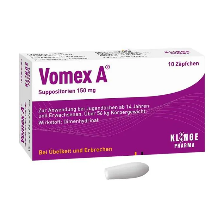 Vomex A® Suppositorien 150 mg , 10 St