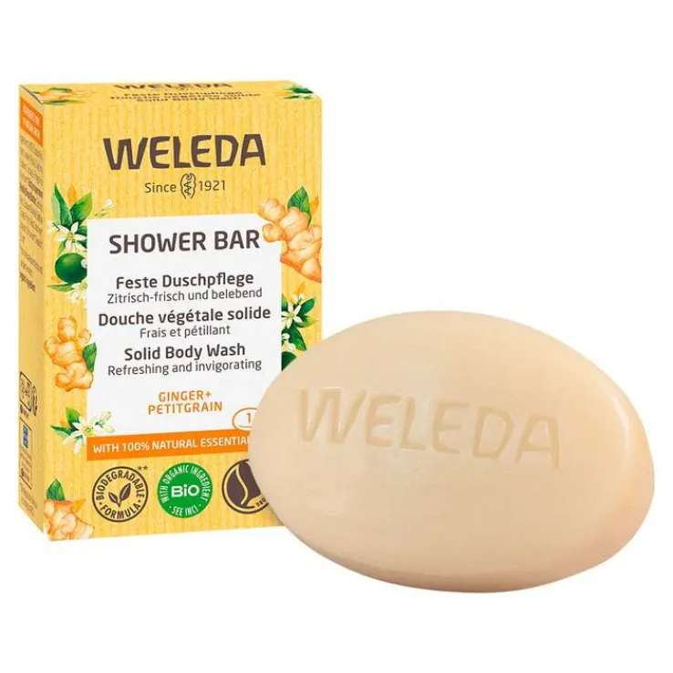 Weleda feste Duschpflege Ginger + Petitgrain, 75 g