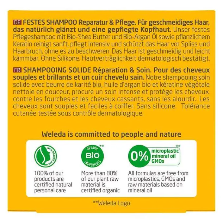 Weleda festes Shampoo Reparatur & Pflege, 50 g