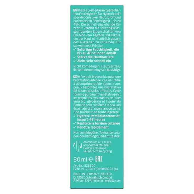 Weleda 48h Hydration Creme-Gel, 30 ml
