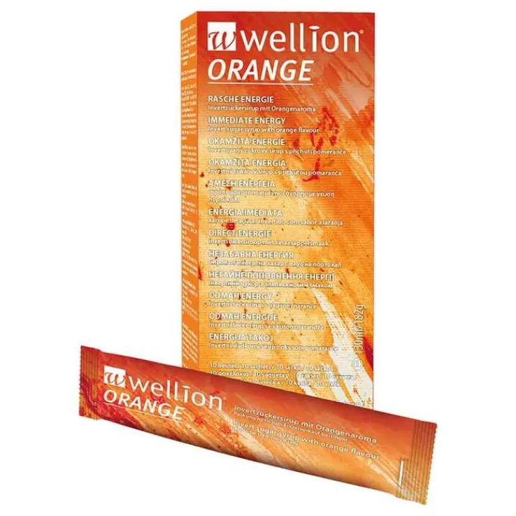 Wellion Orange Invertzuckersirup Beutel, 10X13 ml