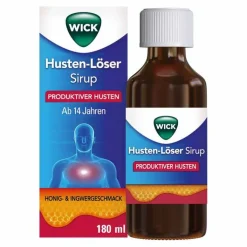 WICK Husten-Löser Sirup mit Honigaroma 200mg /15ml, 180 ml