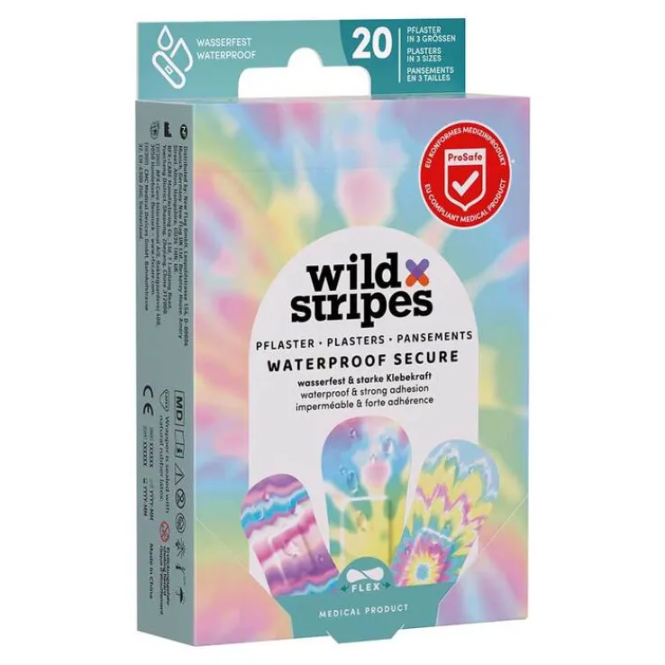 Wild Stripes waterproof secure Rainbow Int Pflaster , 20 St