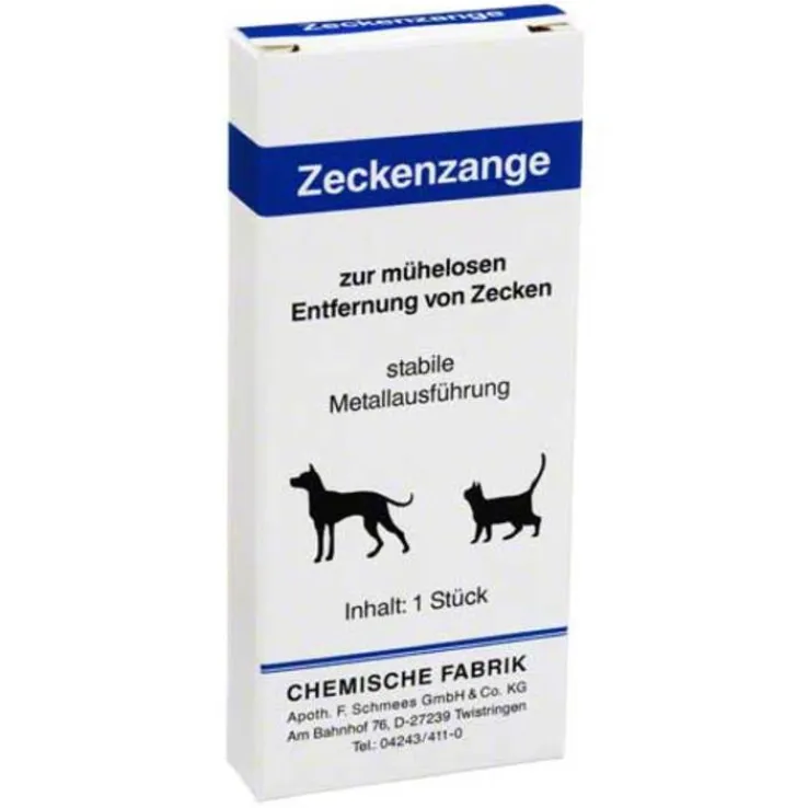 Zeckenzange aus Metall, 1 St