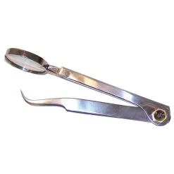 Zeckenzange Zeckenpinzette verstellbar Lupe 11,5cm, 1 St