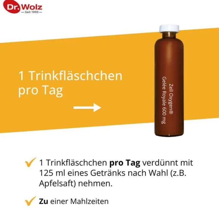 Zell Oxygen + Gelee Royale 600 mg Trinkampullen, 14X20 ml