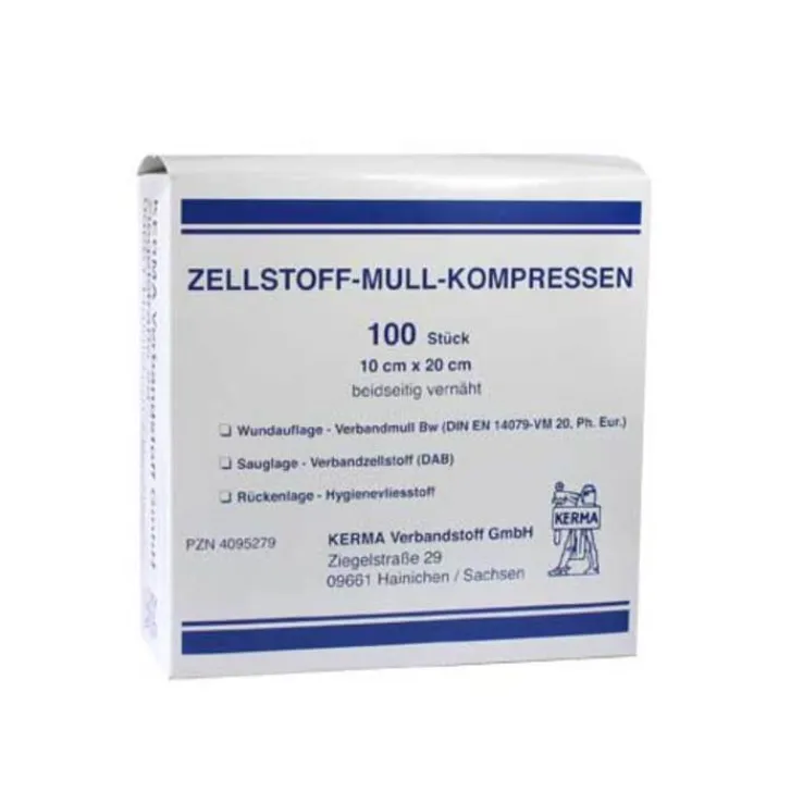 Zellstoff Mullkompressen 10c, 100 St