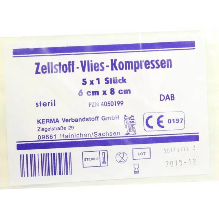 Zellstoff Vlies Kompressen 6, 5X1 St