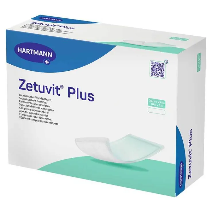 Zetuvit Plus extrastarke Saugkomp.steril 20x25 cm, 10 St