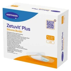 Zetuvit Plus Silicone Border 8x8 cm, 10 St