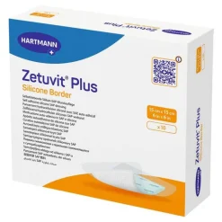 Zetuvit Plus Silicone Border 15x15 cm, 10 St